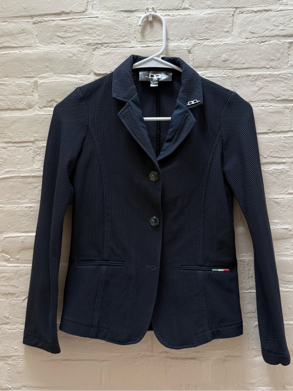 Alessandro Albanese Girls’ 11-12 Equestrian Show Coat - Navy Mesh
